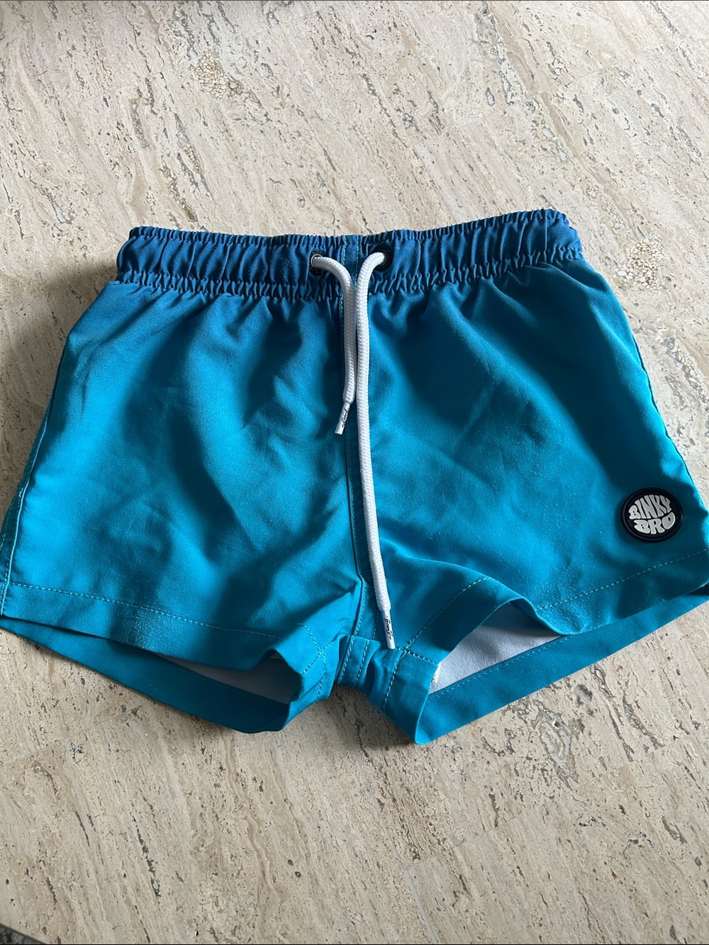 Binky Bro Bright Teal Swim Trunks with Drawstring